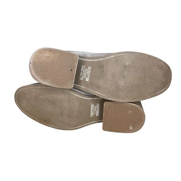 TOMS Women's Boots Size 10 AnkleLacy Forged Iron Suede Felt Desert Taupe Bootie - Picture 9 of 9